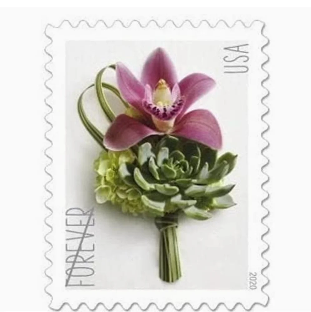 100 USPS‎ Contemporary Boutonniere Wedding 2020 Forever First Class Postage Mail